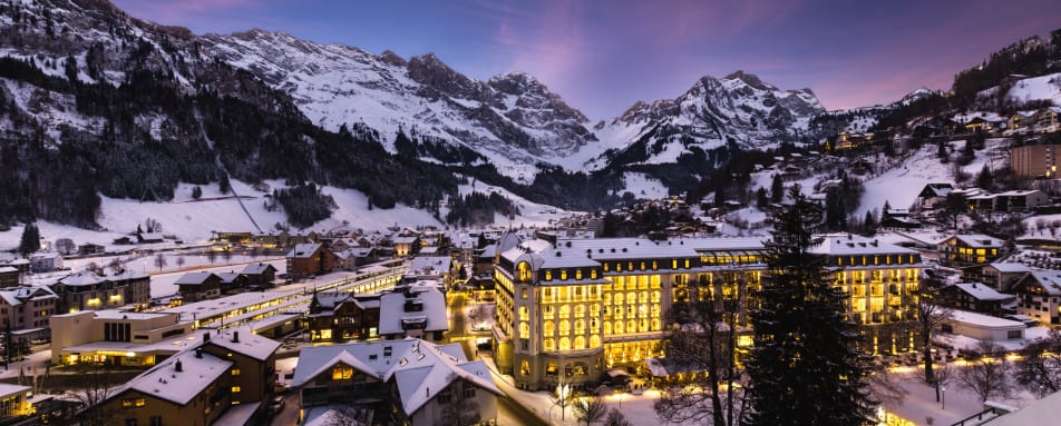  Hotel Exterior - Aerial View at dusk 