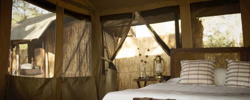 Tent interior - Chada Katavi