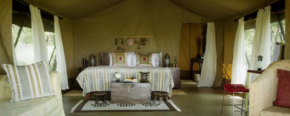 Tent interior - Dunia Camp