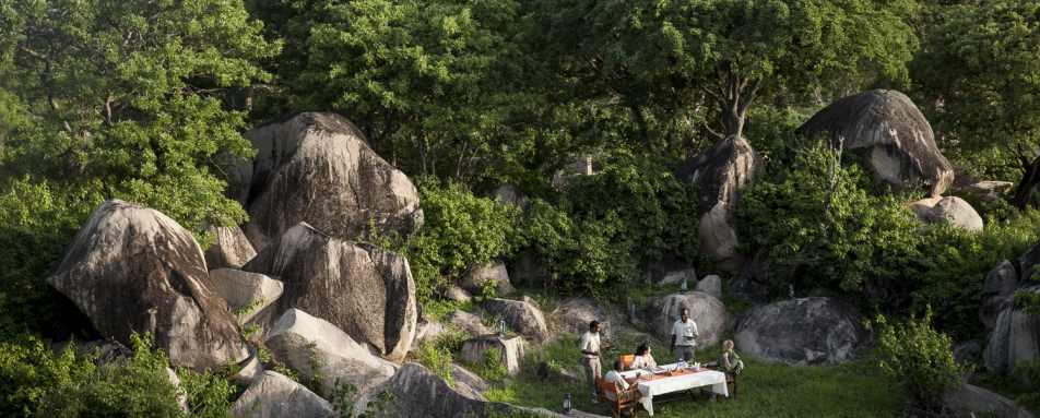 Lunch in the kopjes - Jabali Ridge