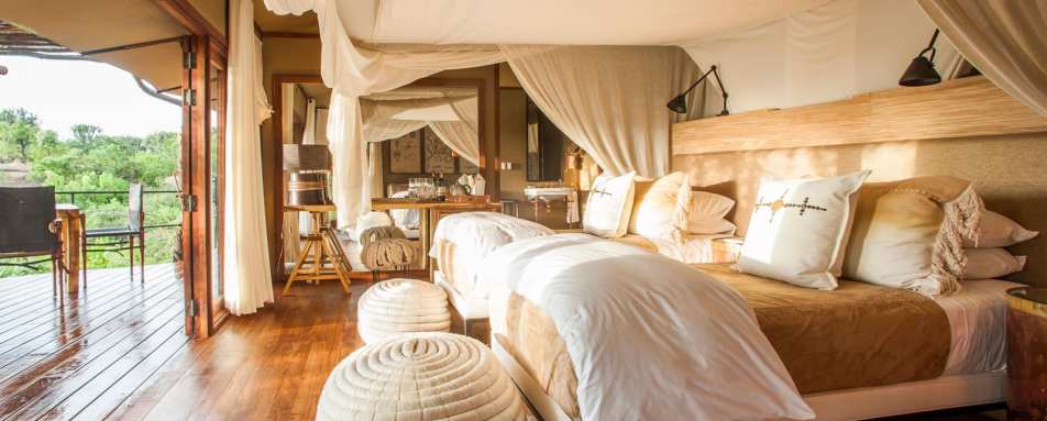 Tent interior - Mwiba River Lodge