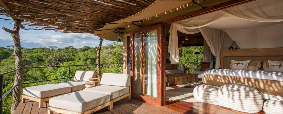 Tent private deck - Mwiba River Lodge