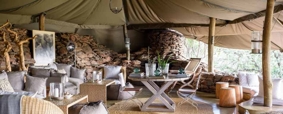 Living area at Singita 