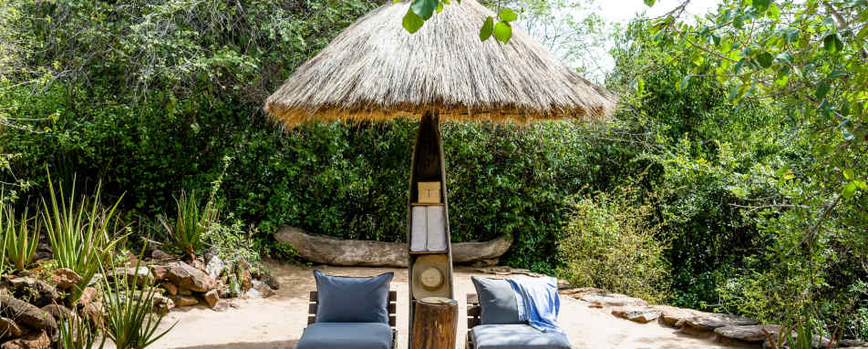 Sun bathing at Singita