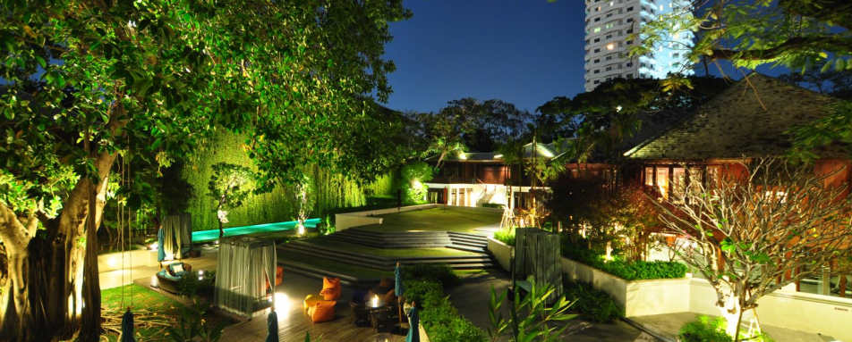 Grounds at Night - 137 Pillars House