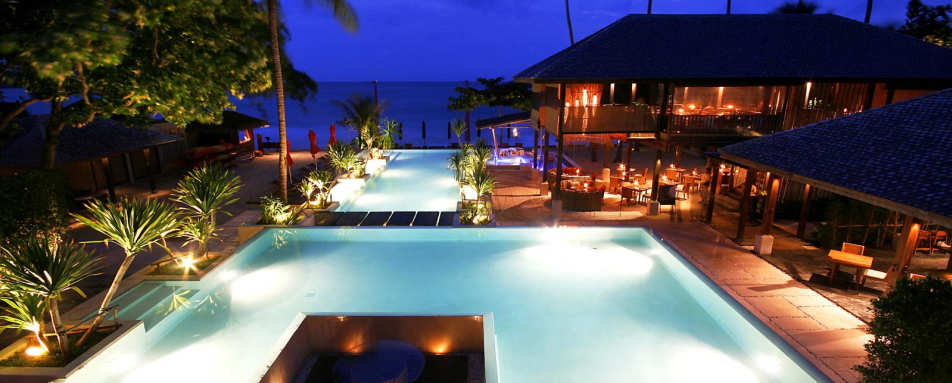 Main Pool at Night - Anantara Rasananda
