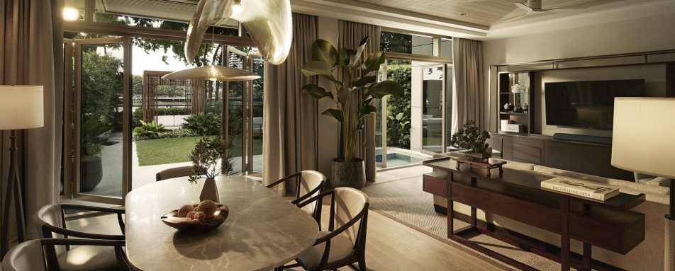 Capella Bangok - Villa Dining Area and Lounge 