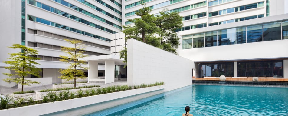 View of Pool and Hotel 