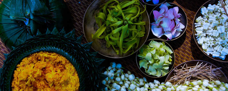 Flower Garland Making - Tamarind Village