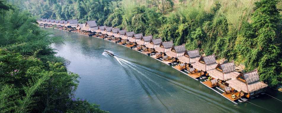 Aerial View - Floathouse Kanchanaburi