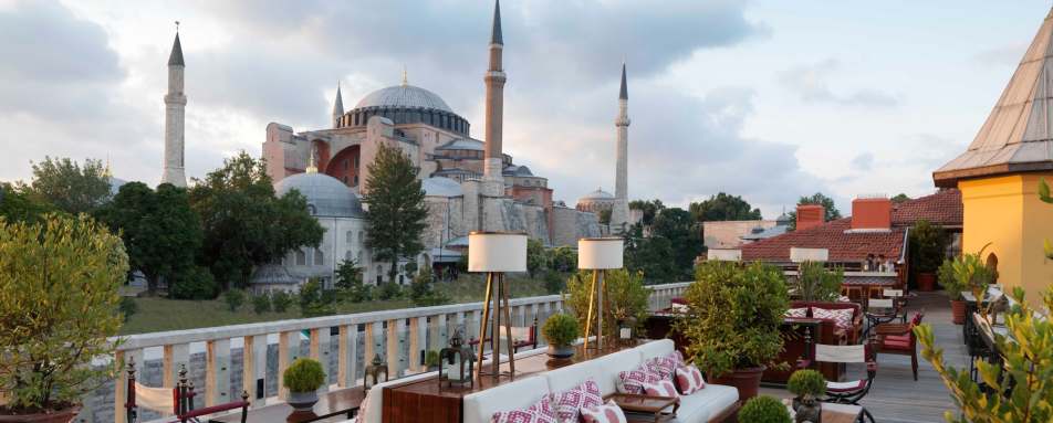 Terrace with Hagia Sofia views 