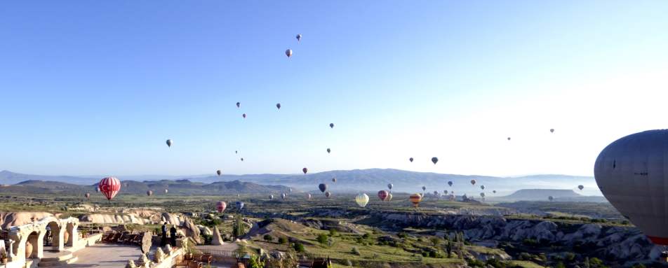Hot air balloons from the hotel - Museum Hotel Cappadocia
