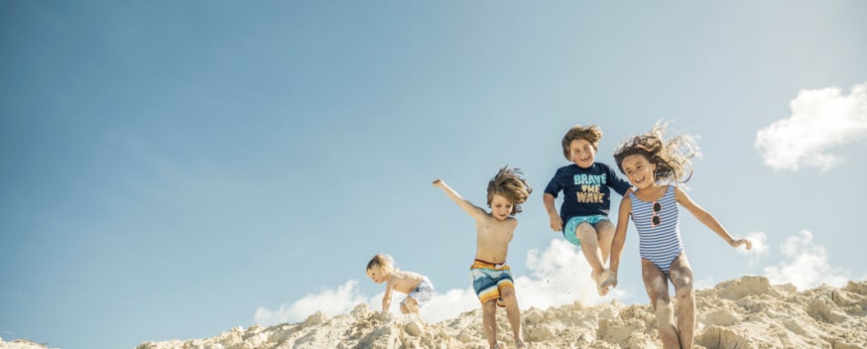 Kids on sand 