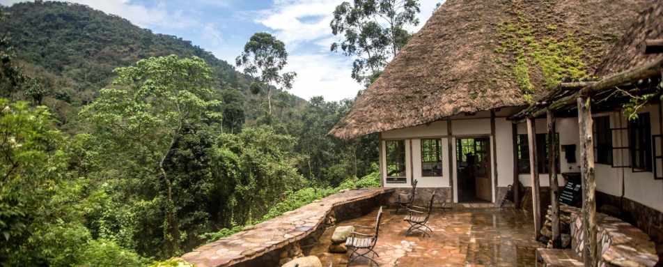 Terrace view - Volcanoes Bwindi Lodge
