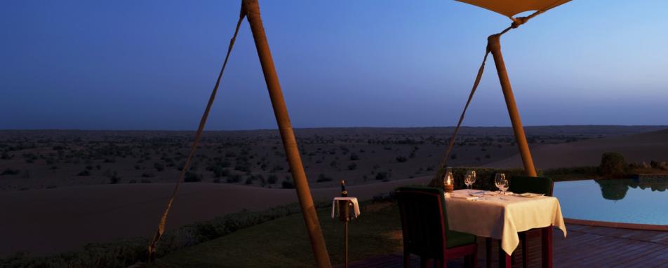 Deck Dining - Al Maha Desert Resort and Spa