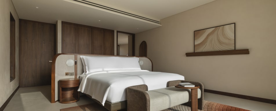 desert pool villa bedroom 