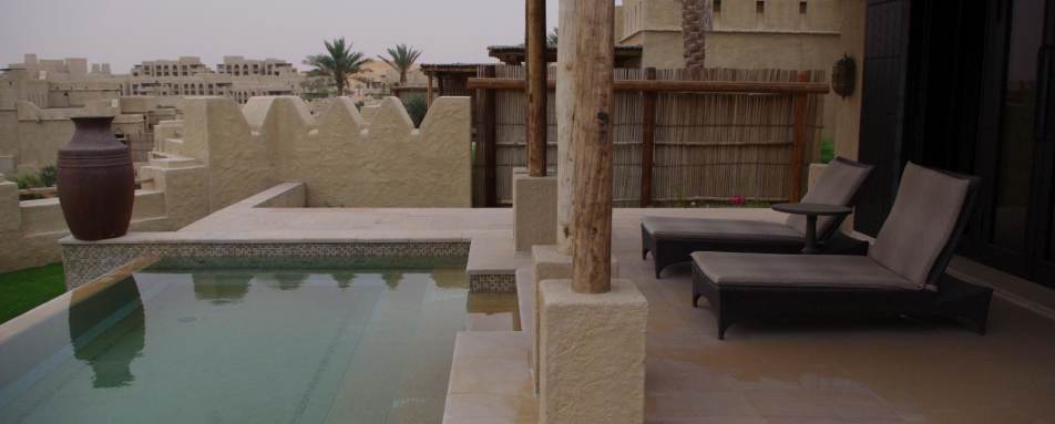 Balcony and Pool - Qasr Al Sarab