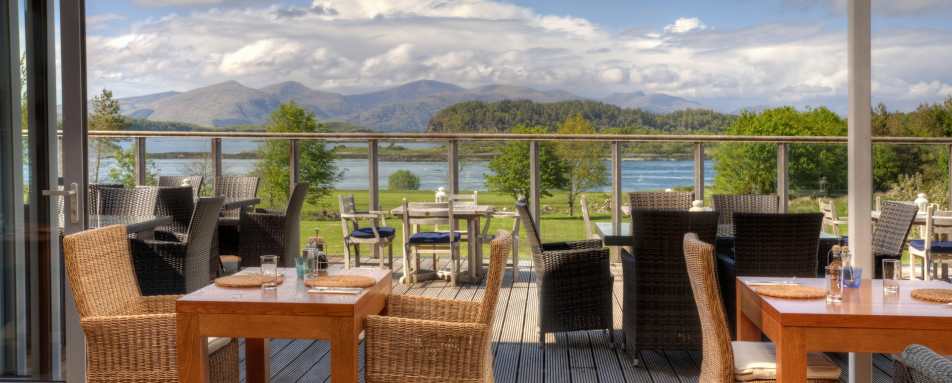 Dining terrace - Isle of Eriska Hotel 