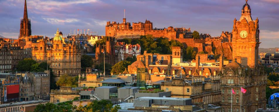 Edinburgh rooftops - The Balmoral Hotel