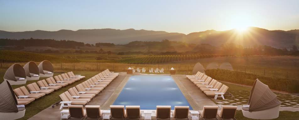 Main pool at sunrise - Carneros Resort and Spa