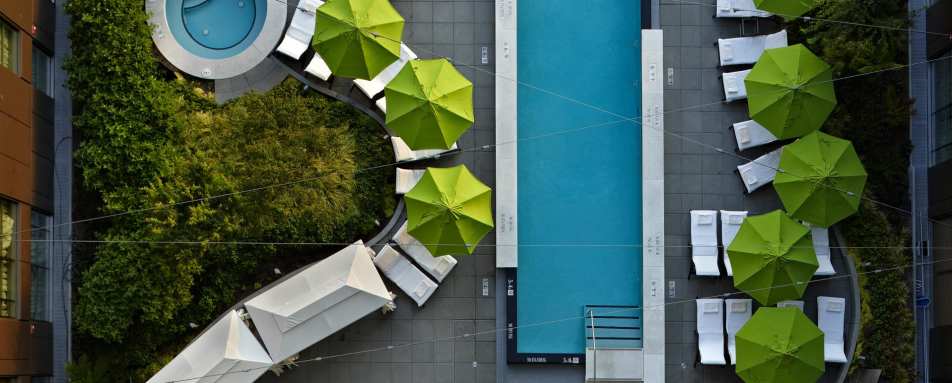 Pool Aerial Summer - Four Seasons Seattle