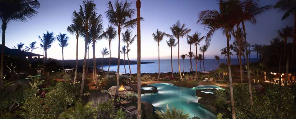 Pool in Evening at Four Seasons Lana'i at Manele Bay