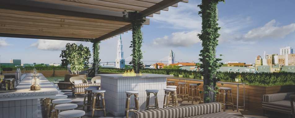 Rooftop Bar, Peregrin - Perry Lane Hotel