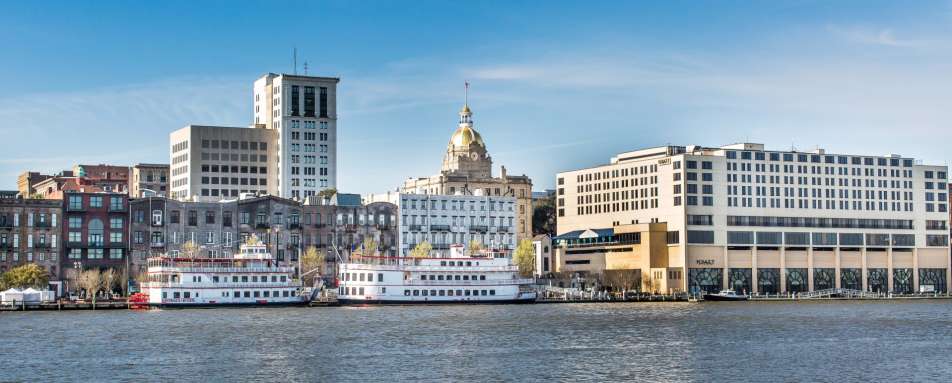 Savannah Skyline - Perry Lane Hotel