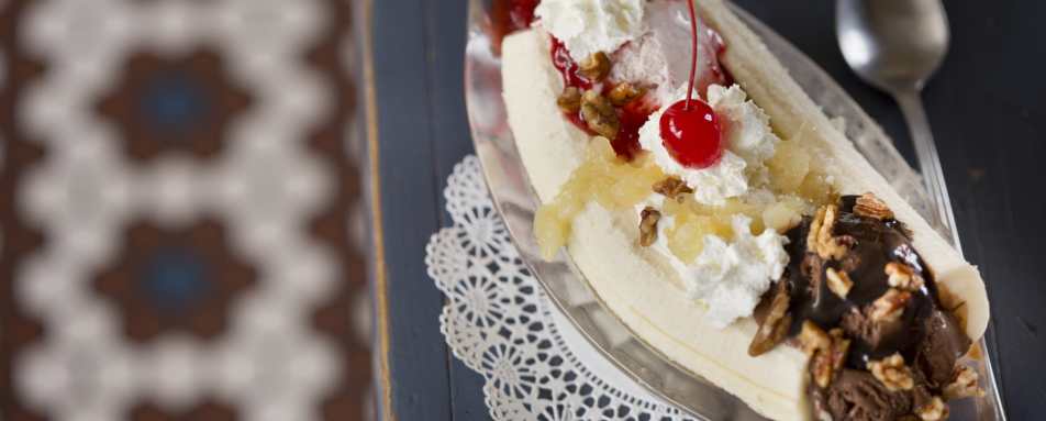 Banana Split at Leopold's - Perry Lane Hotel