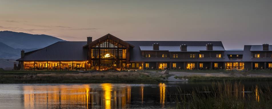 Lodge Exterior at Dusk - Sage Lodge 
