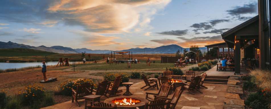 Patio at Sunset - Sage Lodge 