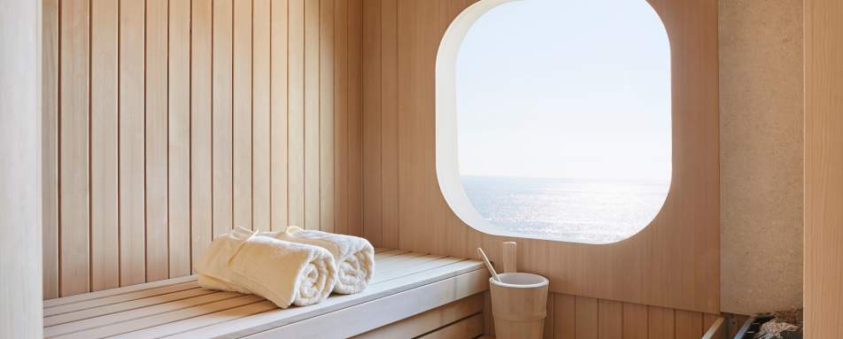 Sauna on board the Silver Muse 