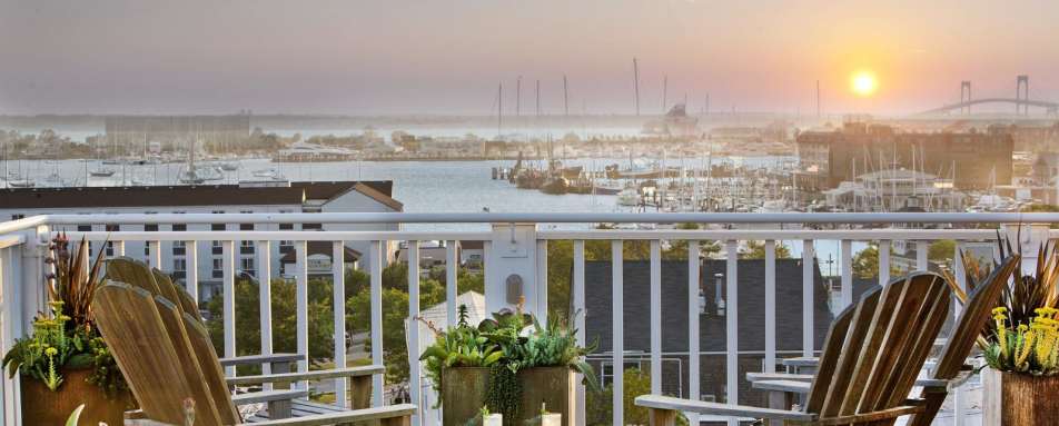 View of Newport harbour - Vanderbilt Grace