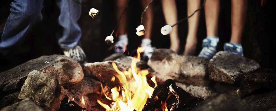 Roasting s'mores - Simply New England Family Summer Holiday 