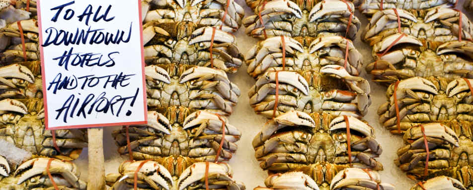 Crabs at Pike Place Market 
