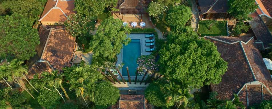 Aerial - Ancient Hue Garden Houses 