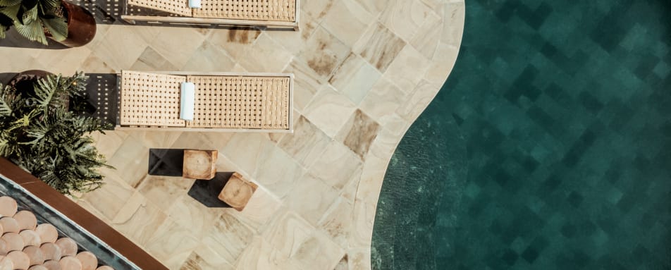 Namia Pool View Aerial Shot 