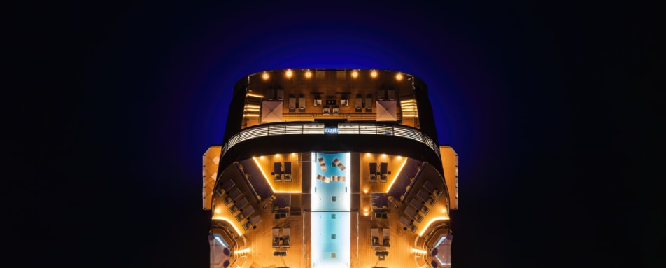 Night Pool Birdseye View 