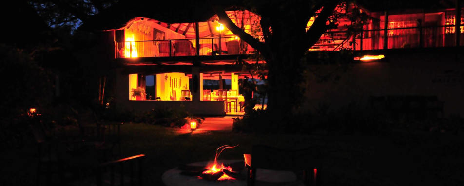 Lodge by night  - Waterberry Zambezi Lodge