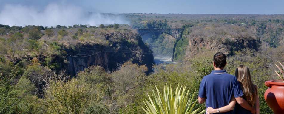 Falls view   - Victoria Falls Hotel