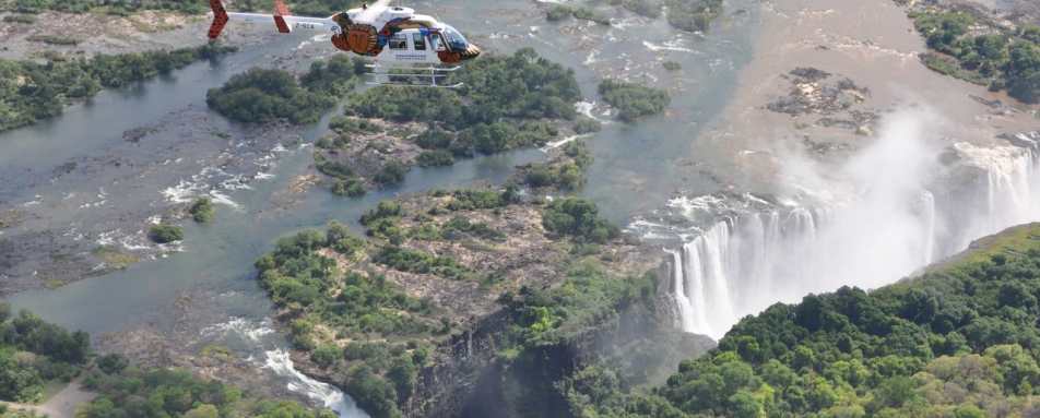 Helicopter flight over the Falls - Zimbabwe in style