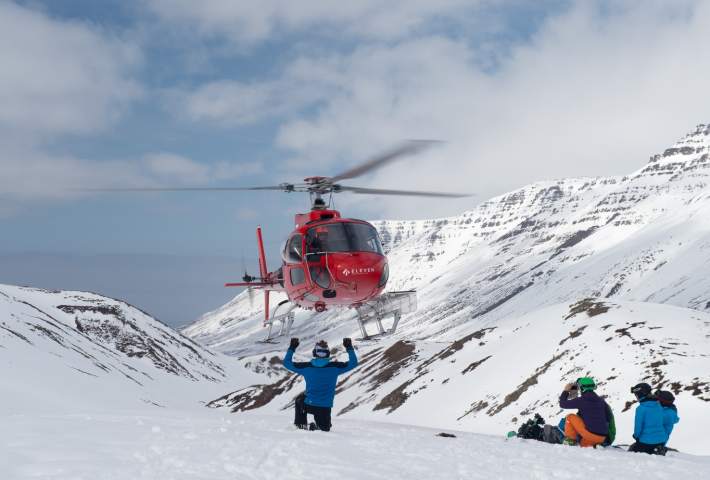 Heli-skiing