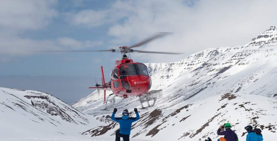 Heli-skiing