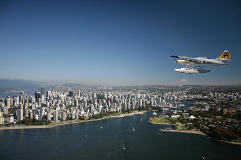 Seaplane over Vancouver - Planes Trains and Automobiles