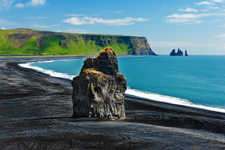 Black sand beach - Intrepid Iceland: geysers and glaciers
