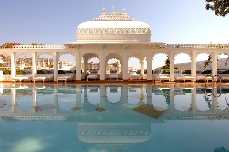 Taj Lake Palace pool 