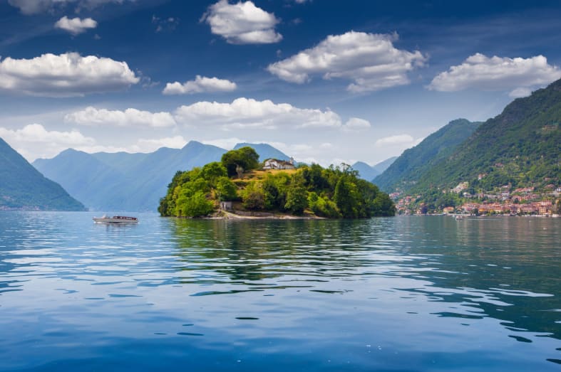 Secluded island Lake Como 