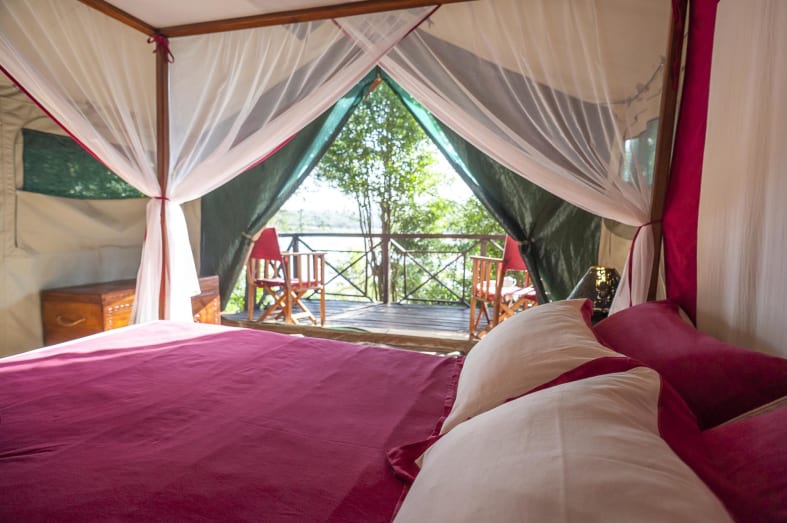 Mandrare tent interior - Madagascar's Baobabs and Butterflies