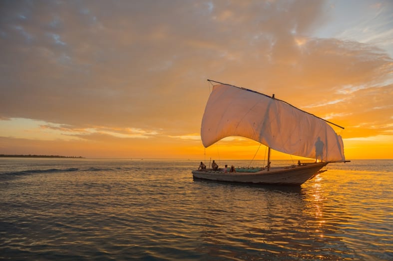 Sailing on a traditional dhow