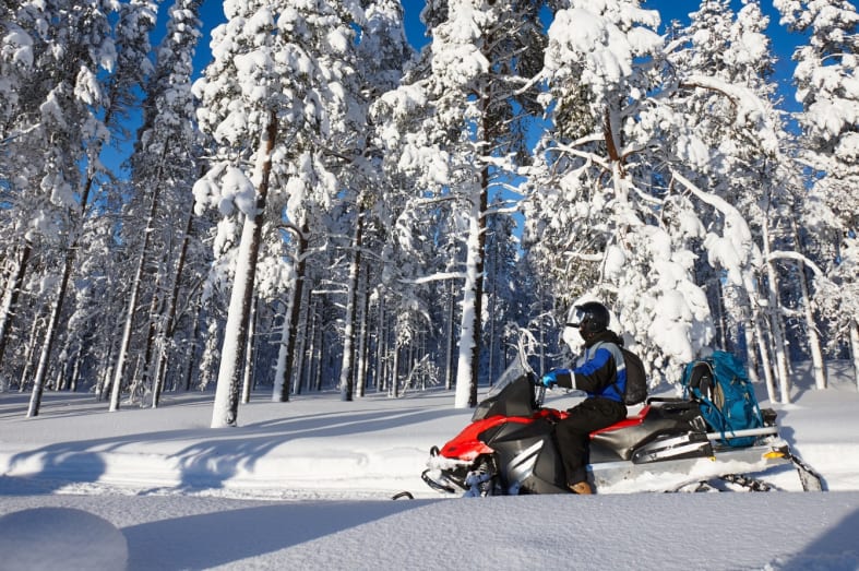 Snowmobiling - Swedish Lapland for families